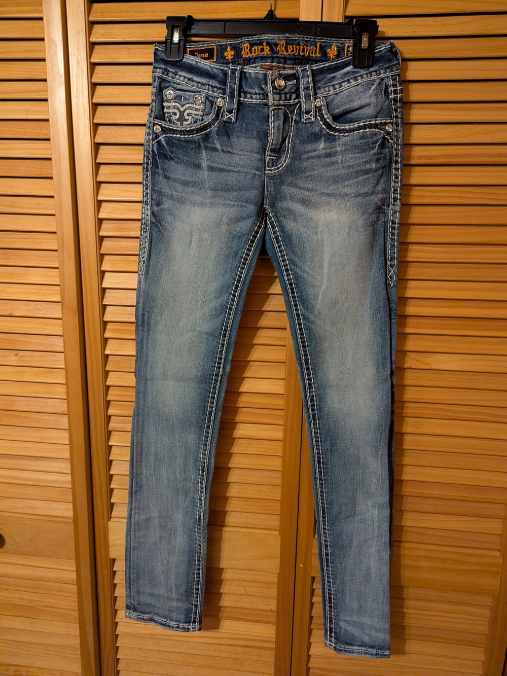 Rock Revival Women's Faded Light Blue Skinny Jeans